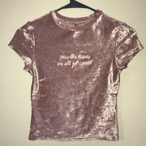 H&M’s velvet crop top